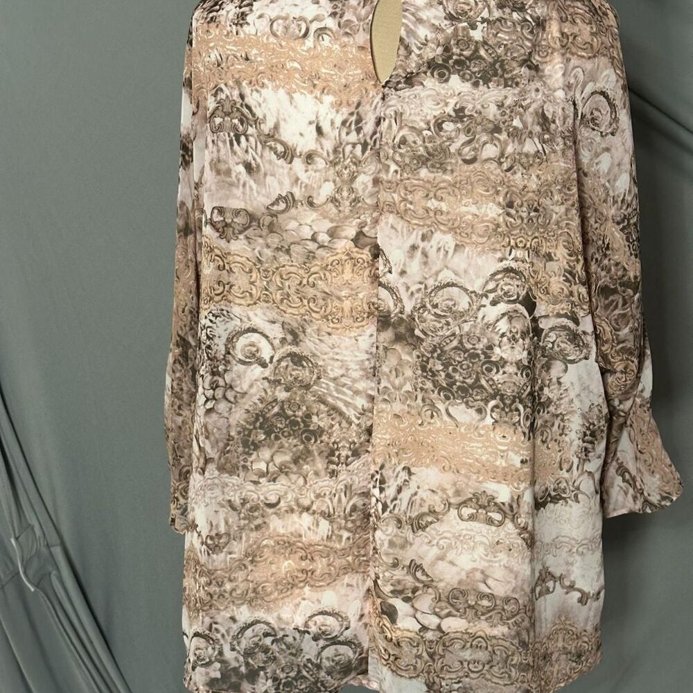 Jennifer-lopez Women's Cream and Tan Blouse - Picture 2 of 4